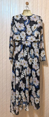 Chest 19  Length 51  Fabric Chiffon Western Long Gown
