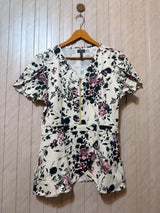 Chest 20  Length 26  Fabric cotton silk Casual Western Women’s Half Sleeve Top