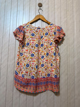 Chest 20  Lenght 22  Fabric linen Luxury Western Women’s Half Sleeve Top