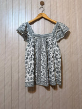 Chest 18  Lenght 22  Fabric linen Women’s Half Sleeve Top