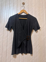 Chest 19  Length 23  Fabric silk jersey Elegant Women’s Half Sleeve Top