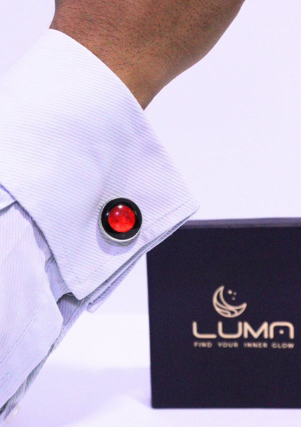 LUNAR EYE CUFFLINKS - RED - Luma